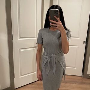 Aritzia tie front shirt dress